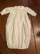 Petit Ami White Christening Gown Newborn Baby Girl