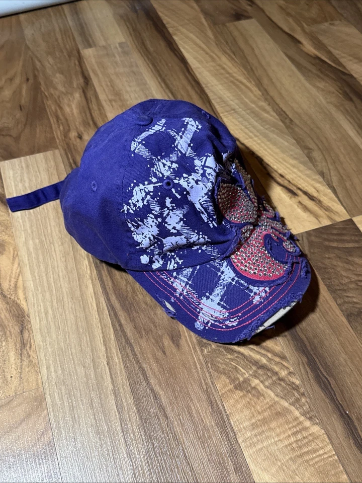 Y2K Leader Logo Rinestone Clothback Hat Purple - Image 2 of 4
