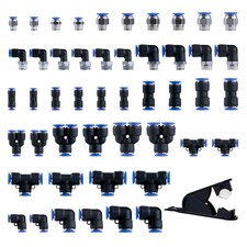 53 Pcs Quick Connect Air Hose Fittings Kit, 1/8" 1/4" 3/8" 1/2" Air Line Quic...
