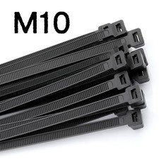 B/W Self-Locking Cable Ties Wire  Zip Tie Cord Strap Width 9.0mm Nylon Plastic