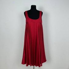 Dolce & Gabbana Red Silk Charmeuse Empire Designer Dress Size 44