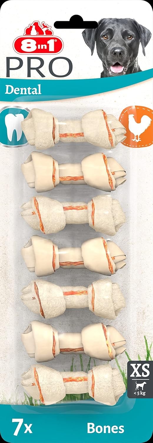 8in1 Pro Dental Bone XS - healthy chewing bone for toy breed dogs for dental ca
