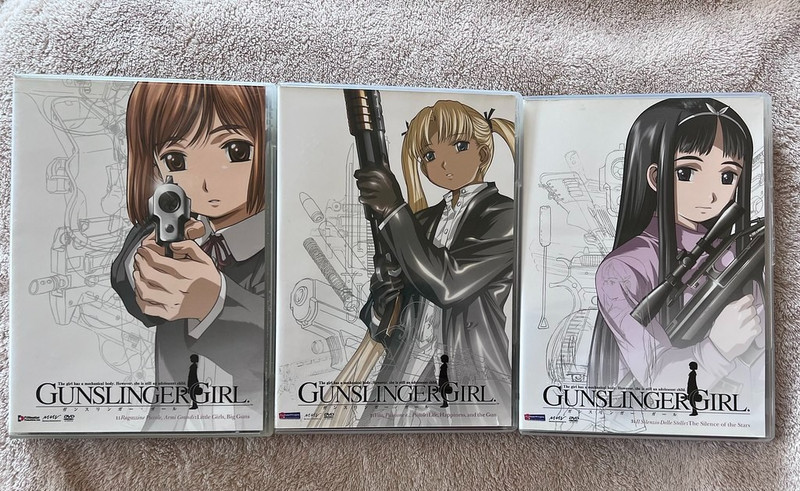 Set of 3 Gunslinger Girl DVDs Vols 1-3 Eps 1-13 Anime Series