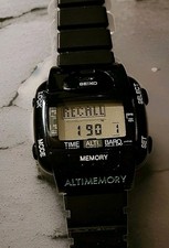 SEIKO QUARTZ ALTIMETRO BAROMETRO REF W730 A 4A10  VINTAGE LCD. LIKE NEW