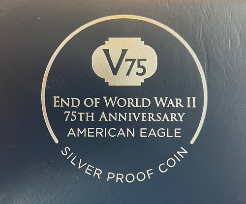 2020-W American Proof Silver Eagle - V75 End of WWII 75th Box & COA (NO Coin)