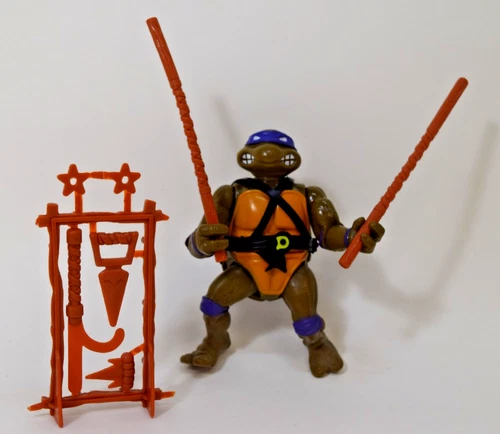 Vintage TMNT 1988 Donatello Figure COMPLETE Playmates HARD HEAD