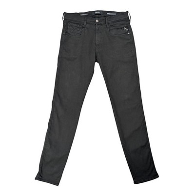 Replay Hyperflex Anbass Slim Fit Schwarz Stretch Denim Jeans Herren W31 L32