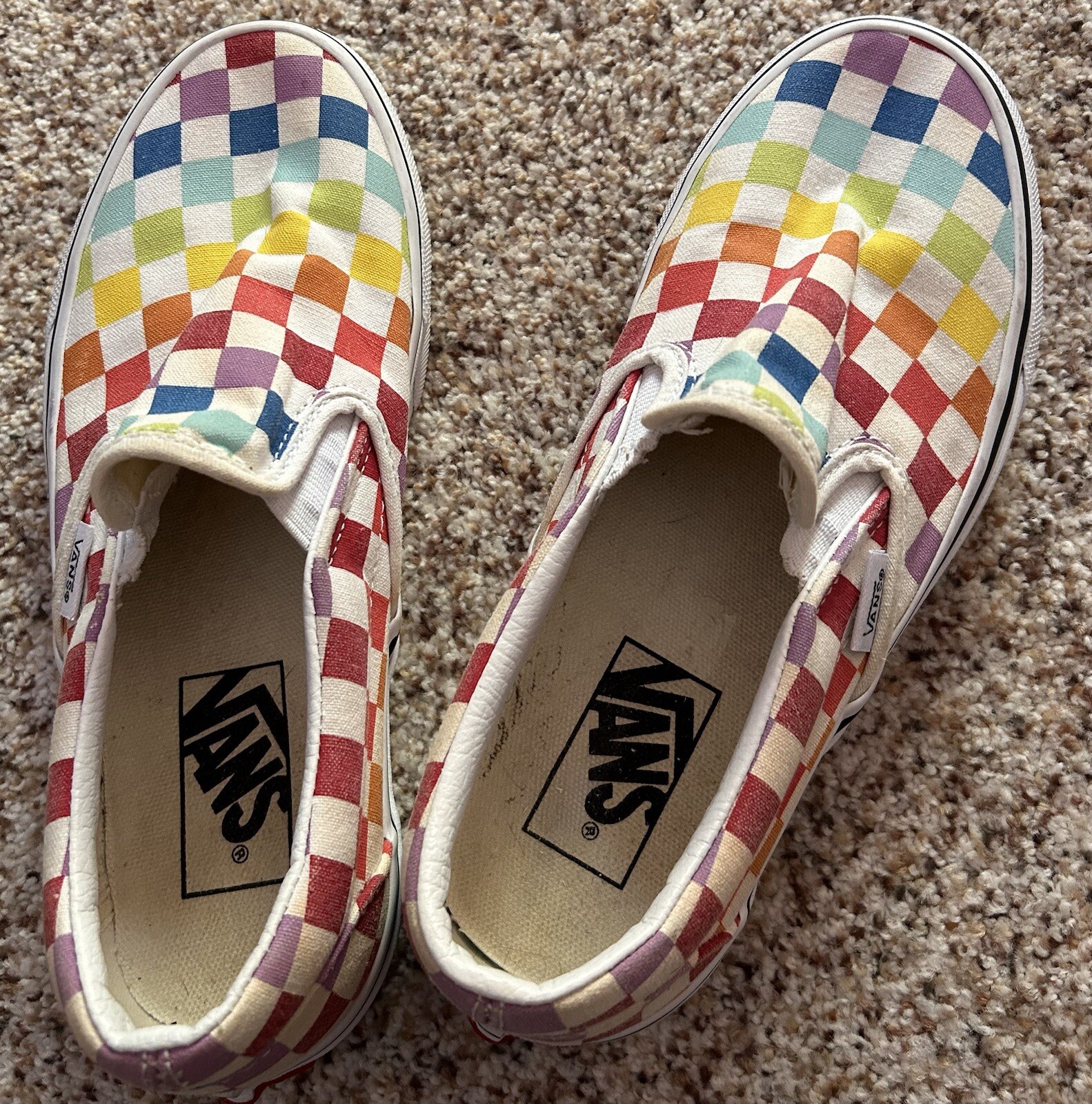 SAOLA Vans Off The Wall Arcobaleno Scacchi Slide Skateboard BMX Equitazione 5.5 Uomo Donna 7