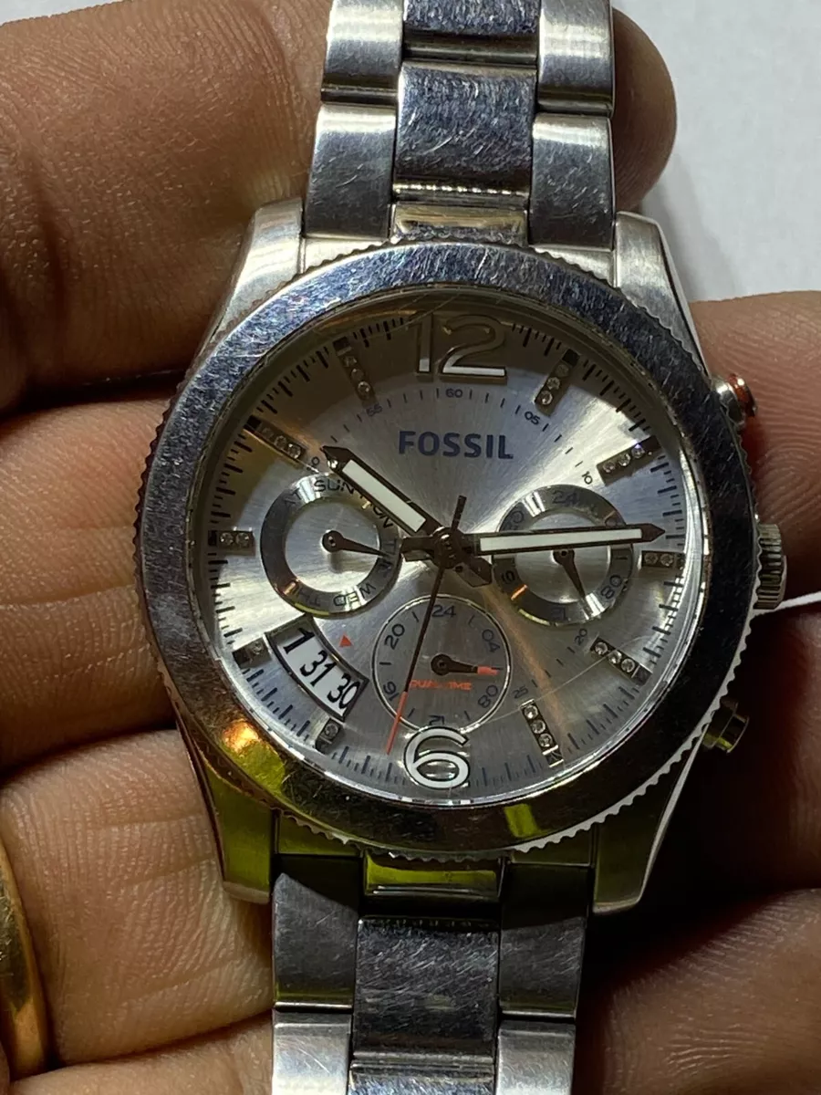 Fossil boyfriend cheap watch silver