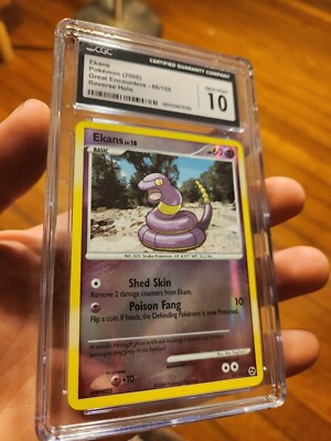 POP 20) CGC 10 GEM MINT Pokemon D&P 66/106 Ekans Reverse Holo Card