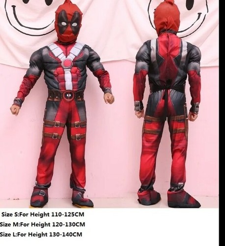 Costume Deadpool Xmen musclé Deguisement Enfant 3 tailles dispinible - Photo 4/6