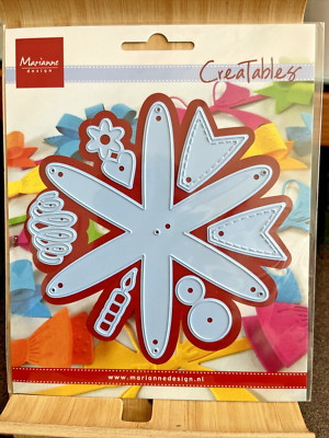 Marianne Design LR0449 CREATABLE ROSETTE Bow Cutting Die with Candle Squiggle