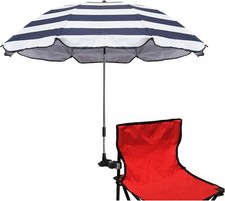 Youth Large 11 13 Dark Blue Stripe Adjustable Uv Protection Umbrella 360 Clamp