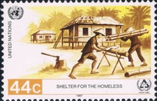 UN New York #Mi521 MNH 1987 International Year Shelter for Homeless [496]
