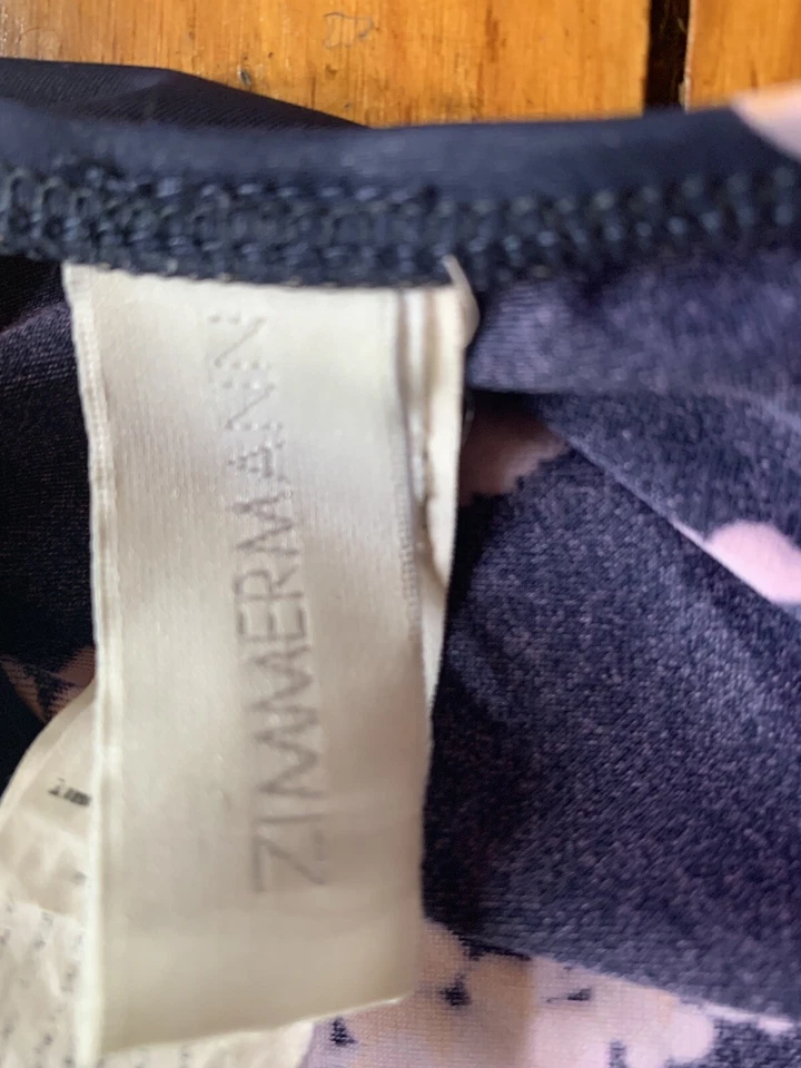 Zimmermann Negro Rosa Floral Halter Traje De Baño Una Pieza Talla 1 Foto 2 de 4