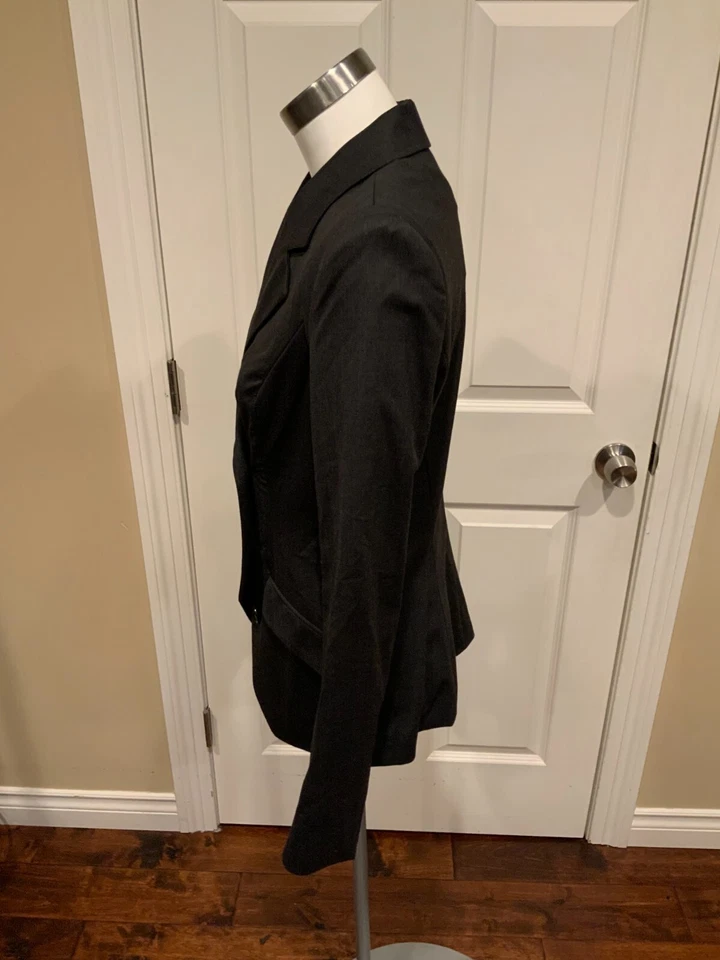 Blazer Yigal Azrouel New York Negro Lana Doble Pecho, Talla 8 Foto 4 de 4