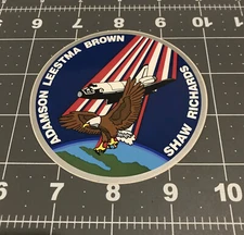 NEW Vintage Sticker Original NASA Columbia STS-28 Adamson Brown Shaw Richards