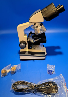 AmScope B120C Compound Binocular Microscope w 3D Stage, 25x eyepieces only