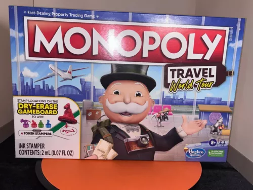 Monopoly Travel World Tour Board Game Hasbro Gaming Parker Brothers New sealed