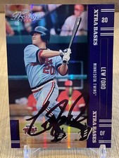 2005 Playoff Prestige Xtra Bases Purple #90 Lew Ford /100 Signed Auto Twins