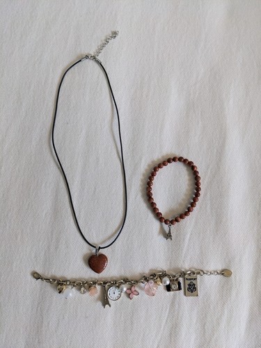 Hanes Girls Paris Sweatshirt XL 14/16 Crochet Beret Paris Necklaces & Bracelets - Picture 15 of 24