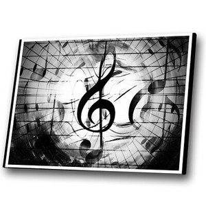 Abstract Canvas Prints Framed Wall Art Photo Picture Black White Music