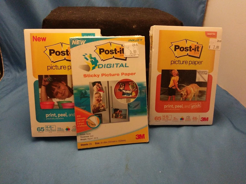Post It Picture Paper 4" x 6" Semi-Gloss MATTESTICKY PICTURE PAPE LOT of 3 packs - Image 2 of 4