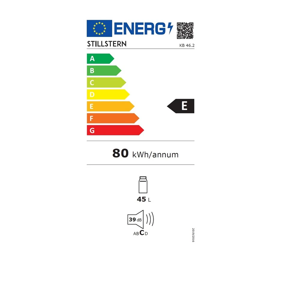 B-Ware Minikühlschrank E (45L) mit Schloss und Frostfach, Silber, Abschließbar - Bild 3 von 4