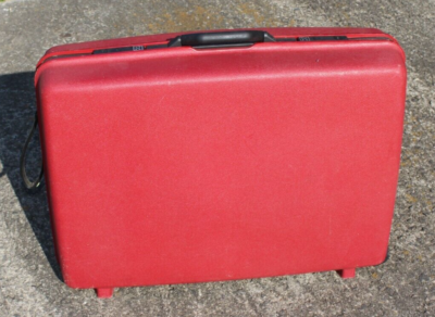 Vintage Samsonite Hard Shell Suitcase Apple Red 9x20x29