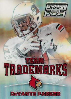 DEVANTE PARKER 2015 Prizm Draft SILVER TEAM TRADEMARKS ROOKIE RC #14 Dolphins 