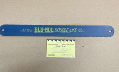 10PC- 14'' X 1-1/4'' X .062 X 10T POWER HACK SAW BLADE BLU-MOL DOUBLE LIFE USA