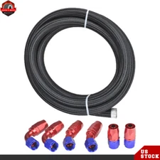 10FT Braided Fuel Hose Line With Swivel Hose Fitting Kit 8AN Fuel Line Kit AN8
