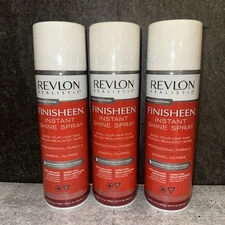 3 Lot Revlon Finisheen Instant Shine Oil Sheen Conditioning Spray JUMBO 13oz