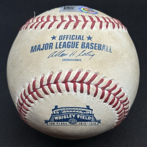 Jorge Soler Home Debut Wrigley 100th Logo Game Used Baseball MLB Auth 9/1/14