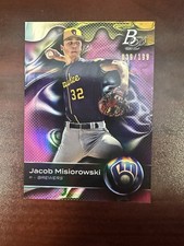 Jacob Misiorowski 2023 Bowman Platinum Pink Ice Foil 39/199 TOP-69 Brewers