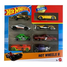 Hot Wheels Pack De 8 Voitures Jouets Miniatures Assorties Multi HPV78