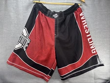 Ohio State Buckeyes Wrestling Team Issued Cradle Athletic Shorts 2XL Black Red