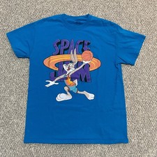 Space Jam A New Legacy Bugs Bunny Men's T-Shirt Blue Short Sleeve Looney Tunes