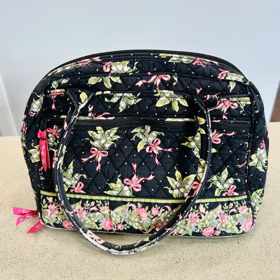 Vera Bradley ~ двойной ручки сумка Дамская сумка ~ большой ~ новый надежда узор ~ снят с производства - Изображение 4 из 4