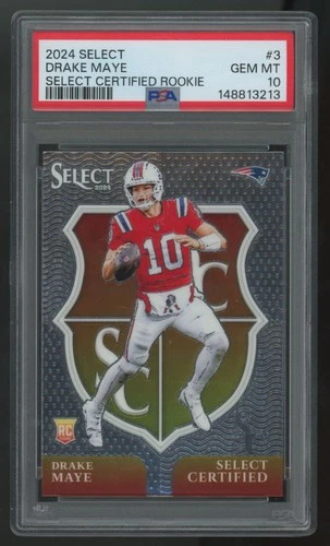 2024 Panini Select Drake Maye RC Certified Rookie #3 PSA 10