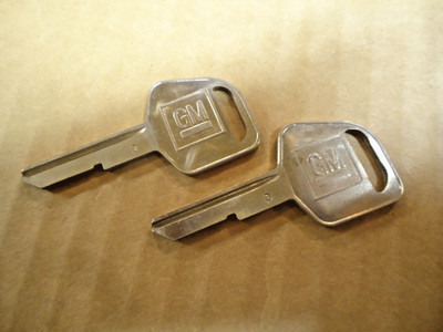 2 NEW GM Logo OEM Door Trunk ''D'' Key Blank Uncut 320653 B51P B51 20373651 55-D 6