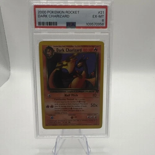 Pokémon Dark Charizard Rare Regular 21/82 Team Rocket PSA 6 English