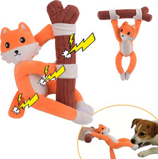 Squeaky Plush Dog Toy with Pull Branch Tug Toy for Small Medium Dogs Under