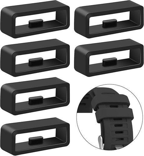 Lot De 6 Anneaux De Fixation En Silicone 22mm Pour Garmin Forerunner 35/235/255/265/735XT, 965/955/945/935