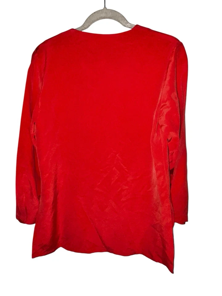 Chaqueta para mujer Via Seta Studio Petites 100 % seda talla 10 negocios carrera coral de colección Foto 3 de 4