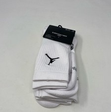 Jordan Jumpman Everyday Max Crew Socks 3-Pack White/Black - Size L Men 8-12