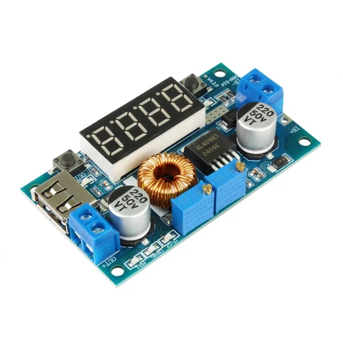 Ociodual Convertidor Regulador de Voltaje Voltimetro DC 5A 75W Step Down Arduino - Imagen 3 de 7