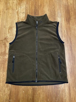 Vintage Helly Hansen Outdoor Full Zip Brown Fleece Vest Mens Large