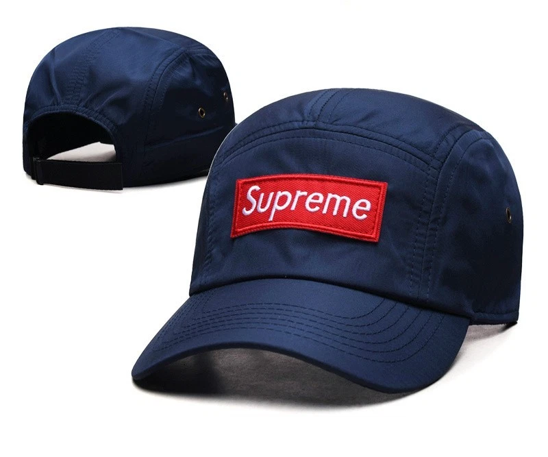Supreme Men's Casual Baseball Cap Adjustable Dark Blue Nylon Sports Hat NEW