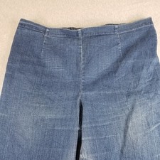 Faded Glory Jeans Women's Sz 26/28 Blue Wash Capri Elastic Waistband Stretch